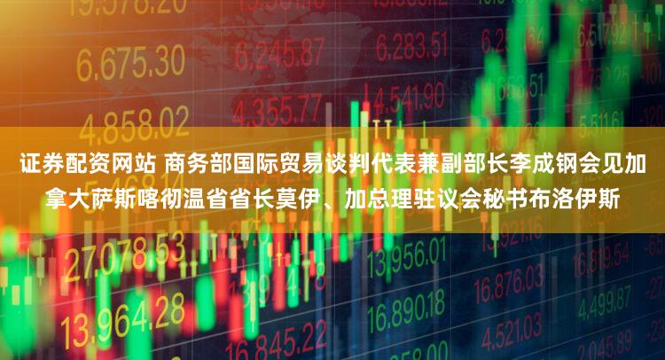 证券配资网站 商务部国际贸易谈判代表兼副部长李成钢会见加拿大萨斯喀彻温省省长莫伊、加总理驻议会秘书布洛伊斯