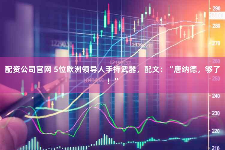 配资公司官网 5位欧洲领导人手持武器，配文：“唐纳德，够了！”