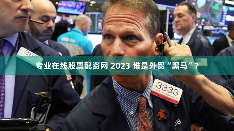 专业在线股票配资网 2023 谁是外贸“黑马”?