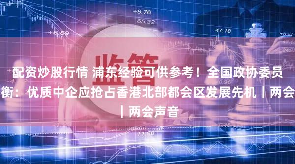 配资炒股行情 浦东经验可供参考！全国政协委员谭岳衡：优质中企应抢占香港北部都会区发展先机｜两会声音