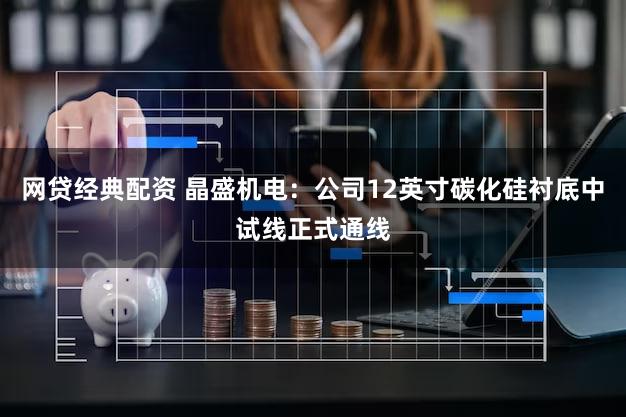 网贷经典配资 晶盛机电:公司12英寸碳化硅衬底中试线正式通线