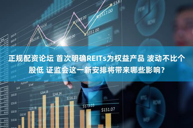 正规配资论坛 首次明确REITs为权益产品 波动不比个股低 证监会这一新安排将带来哪些影响？